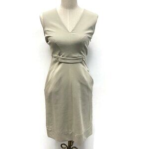 Diane Von Furstenberg Beige V-Neck Dress